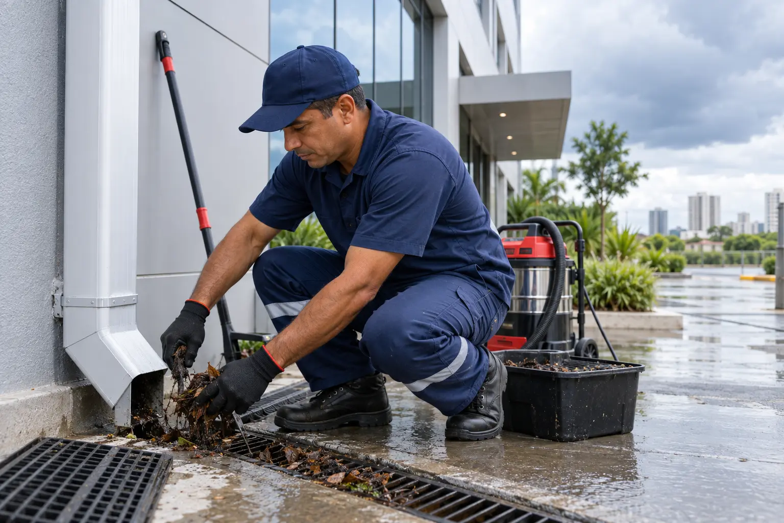 Desentupimento de Rede Pluvial realizado pela Desentupidora H1 no Centro de São Paulo